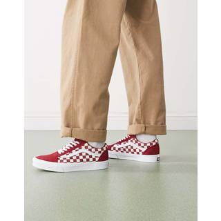 Vans - Old Skool Checkerboard Shoes, Man, Red, Size: 42 - Red - 42