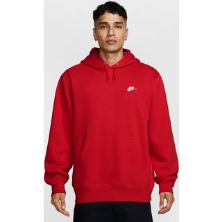 Nike Club-pulloverhættetrøje i fleece til mænd - rød - M