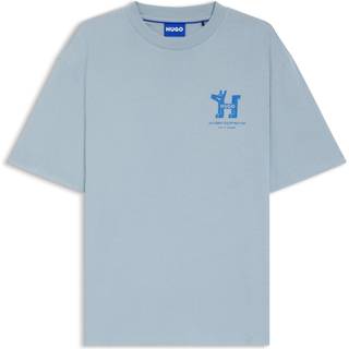 HUGO Blue Nedix T Shirt Light Blue