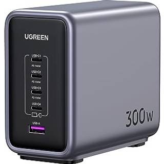 UGREEN 300 W Desktop Fast Charger 1 × USB-A + 4 × USB-C