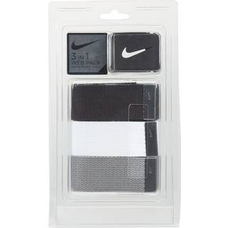 Nike m?nds standard 3 Pack Golf Web Belt White/Gray/Black One St?rrelse