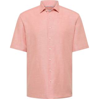 MODERN FIT Linen Shirt in apricot plain