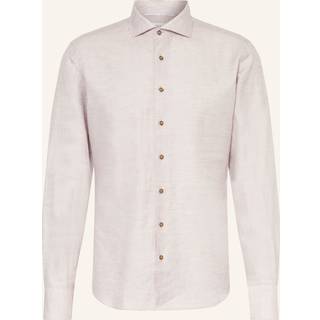 SLIM FIT Linen Shirt in nude plain