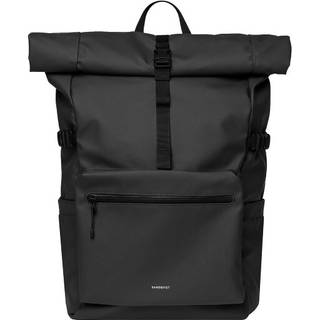 Sandqvist Stream Rolltop Backpack L Black, 34 L