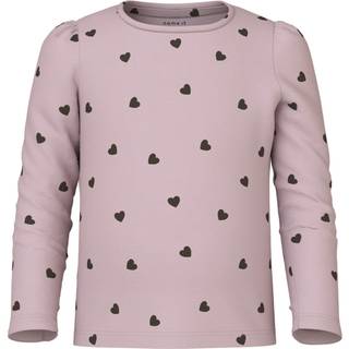 NAME IT Langærmet Bluse Heart Burnished Lilac