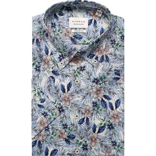 Eterna Mønstret Modern Fit SS Shirt
