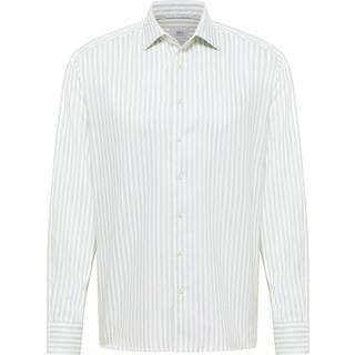 COMFORT FIT Linen Shirt in pistachio striped