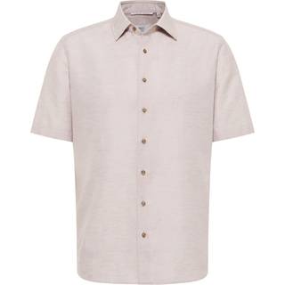 MODERN FIT Linen Shirt in nude plain