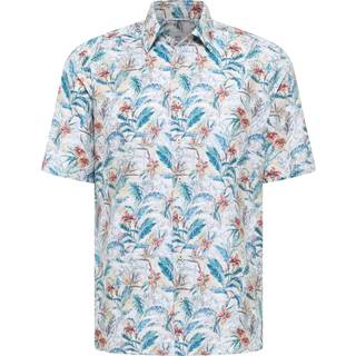 MODERN FIT Linen Shirt in sand printed