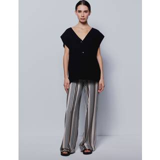 Smith & Soul Smith & Soul Natural Striped Crochet Jersey Trousers