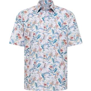 COMFORT FIT Linen Shirt in sand printed