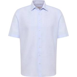 MODERN FIT Linen Shirt in sky blue plain