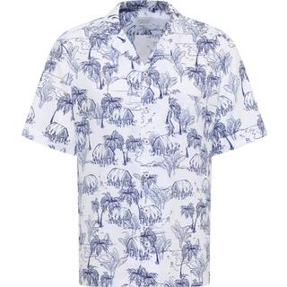 MODERN FIT Shirt in blue printed