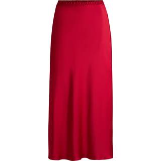 Maxi-nederdel i bølgende satin