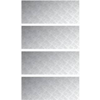 Checker plader 4 pcs Sølv 100 x 40 cm Aluminium