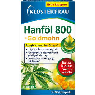 Klosterfrau Hampolie 800 + guldvalmue kapsler