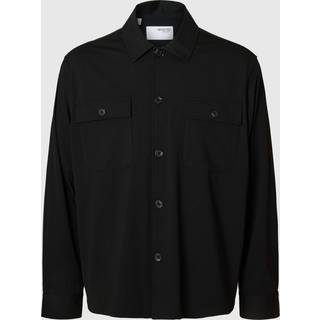 Selected Overshirt i sort til herre