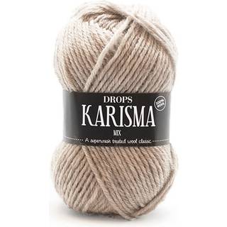 DROPS Karisma 77 Lys eg (Mix) Indhold: 100% Uld Garngruppe: B (20 - 22 masker) / 8 ply / DK / worsted Vægt/længde: 50 gram = ca. 100 meter Anbefalede pinde: 4 mm Strikkefasthed: 10 x 10 cm = 21 m x 28 p Finvask med forsigtig centrifugering på 40ºC / Brug aldrig skyllemiddel / Tørres fladt.