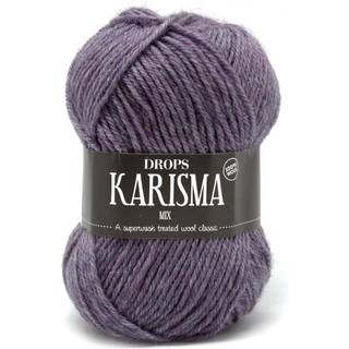 DROPS Karisma 74 Lavendel (Mix) Indhold: 100% Uld Garngruppe: B (20 - 22 masker) / 8 ply / DK / worsted Vægt/længde: 50 gram = ca. 100 meter Anbefalede pinde: 4 mm Strikkefasthed: 10 x 10 cm = 21 m x 28 p Finvask med forsigtig centrifugering på 40ºC / Brug aldrig skyllemiddel / Tørres fladt.