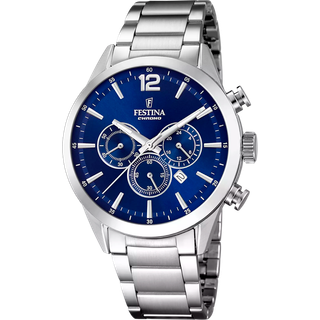 Festina F20343-7 Blå/Stål Ø43.5 mm