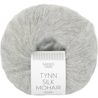 Sandnes - Tynn silk Mohair Fv. 1022 Lys Grå Meleret