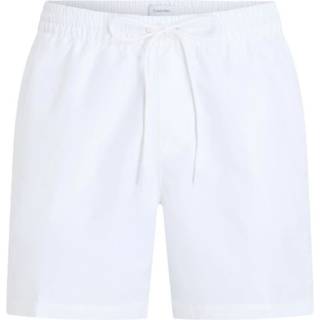 Medium Drawstring Swim Shorts - Logo Tape - White - S