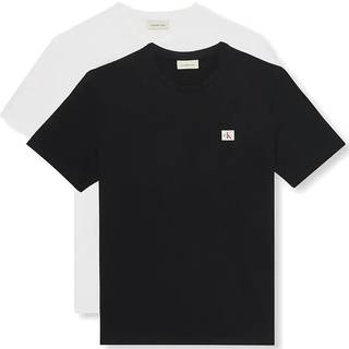 2 Pack Cotton Badge T-shirts - Multi - L