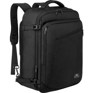 TEMU 50l Large Travel Backpack Suitcase 55x35x25cm Aviation Expandable Work Tote Bag, Business Carry-on (black)