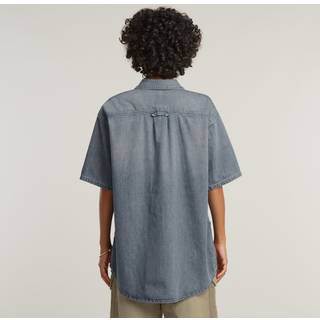 Relaxed Shirt - Medium blue - Women