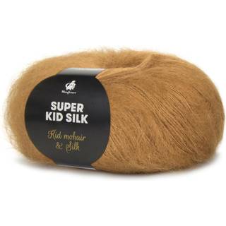 Mayflower Super Kid Silk 54 Tapenade Indhold: 76% mohair, 24% silke Vægt/Længde: 25 g = ca. 195 m Anbefalede pinde: 4.5-5 mm Strikkefasthed: 10 x 10 cm = 22 m x 27 p Vask:Håndvask/ Tåler ikke tørretumbling.