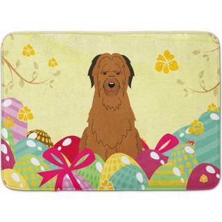 """" Caroline's Treasures Easter Eggs Briard Brown Machine Washable Memory Foam Mat Doormats Multicolor """"