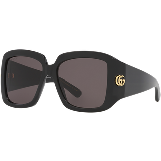 Gucci GG1402S 001 55 Solbriller Kvinder Black - Black - 55mm