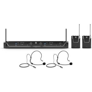 LD Systems Dual - Wireless Microphone System with 2 x Bodypack and 2 x Headset - 655 - 679 MHz