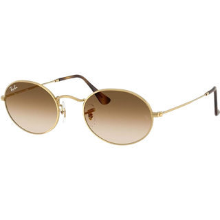 Ray - Ban Unisex RB3547 OVAL 001/51 Solbriller Metal Guld Brun Rund Normal Skygge