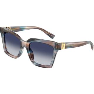 Dolce & Gabbana Kvinde DG4498 344814 Solbriller Acetat Blå Blå Firkantet Normal Skygge