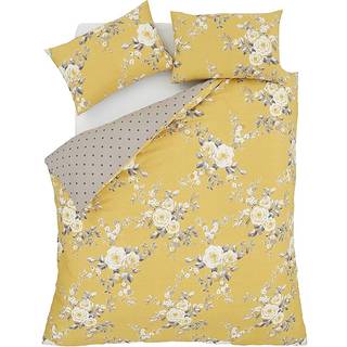 Catherine Lansfield Catherine Lansfield Ochre Yellow Canterbury Floral Duvet Cover and Pillowcase Set
