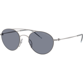 Giorgio Armani Mand AR6169 300319 Solbriller Metal Grå Blå Rund Normal