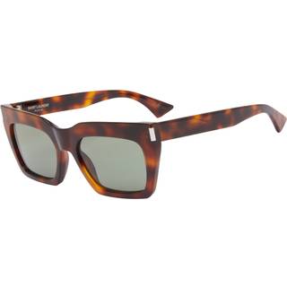 SAINT LAURENT Unisex SL 810 003 Solbriller Acetat Havana Grøn Firkantet