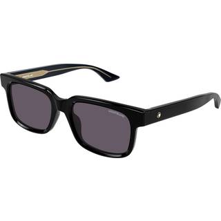 Montblanc Mand MB0383S 005 Solbriller Acetat Sort Grå Firkantet