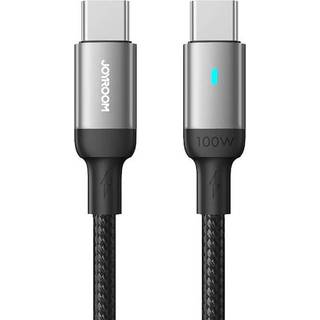 Joyroom USB-C til USB-C-kabel Hurtigopladning 100W, 1,2m - Sort
