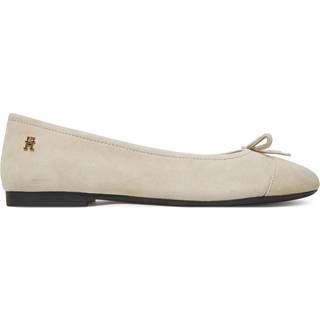 TH Monogram Suede Ballerinas