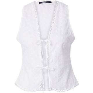 Gina Tricot-Anglaise tie vest-toppe med bindebånd-Hvid-XS-Dame