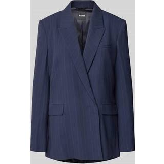 Relaxed fit blazer med nålestriber og skjult lukning