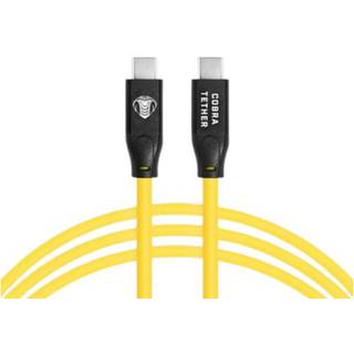 COBRAUNION USB-C tether cable - 5M 10G Straight - Straight yellow