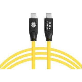 COBRAUNION USB-C tether cable - 5M 20G Straight - Straight yellow