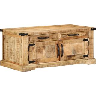 Sofabord med skuffe Brun 90 x 50 x 40 cm Massivt mangotræ