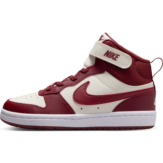 Nike Nike Dark Team Red/White Junior Court Borough Mid Trainers