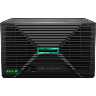 HPE ProLiant MicroServer Gen11 Intel E-2434 Quad-Core (3.40GHz 12MB) 16GB (1 x 16GB) 1TB 6G SATA Non-Hot Plug 3.5in Intel VROC RAID 180W