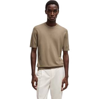 HUGO Herren T-Shirts braun unifarben