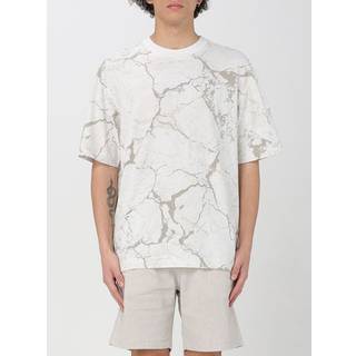 BOSS Orange Herren T-Shirt beige gemustert
